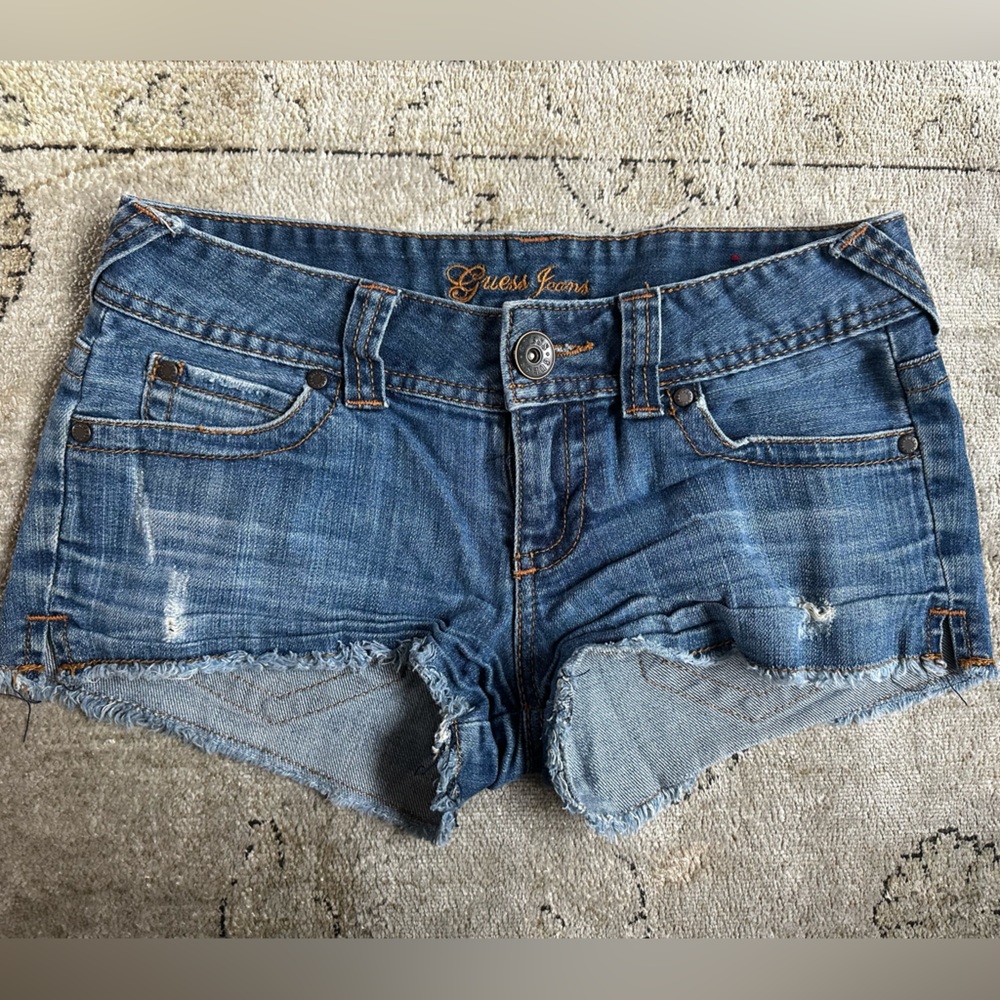 Guess cut off jean shorts size 27